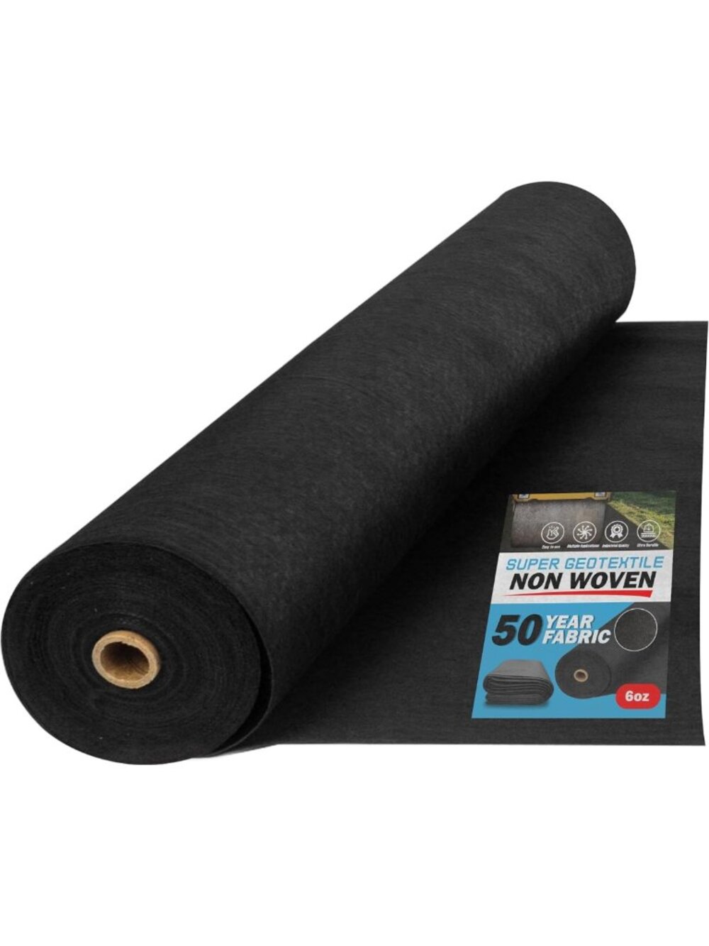 Non-Woven Geotextile Fabric for Landscaping, Erosion Control, Underlayment 6oz